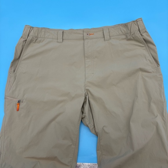 Orvis Tan Cargo Pants Durable Utility Design Nylon Beige Size XXL x 30” - Picture 3 of 11